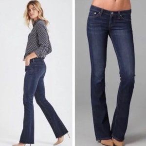 Adriano Goldschmied The Ballad Slim Boot Jeans Dark Wash Slightly Whiskered